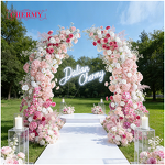 Artificial Flower Arches Manufacturer - Wedding Stage Baby Breath Pink for Birthday Party Prop