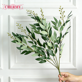 Artificial Willow Branches Manufacturer - TH1541 High-quality Silk Leaf 5 Branches for Wedding Decor