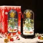 Glass Dome Manufacturer - 2022 New Christmas with Light Table Decoration Tree Old Man Elk LED