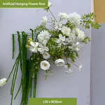 Artificial Flower Arrangement Manufacturer - CM-TW005 White Green for Wedding Aisle Backdrop