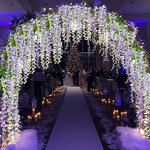 Artificial Wisteria Manufacturer - High Quality Hanging White Silk for Wedding Decoration
