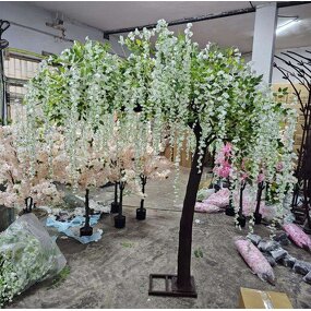 Artificial Wisteria Tree Manufacturer - OEM Large Wisteria Flower for Outdoor Wedding Decor