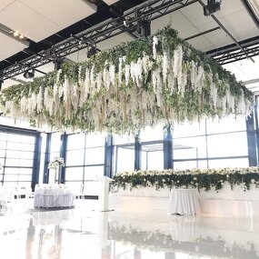Artificial Wisteria Manufacturer - High Quality Hanging White Silk for Wedding Decoration