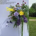 Artificial Flower Arrangement Manufacturer - CM-TW014 High Quality Floor Silk Purple Green for Wedding