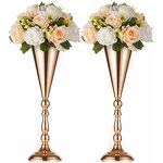 Gold Metal Stand Vases Manufacturer - Decoration Flower Arrangement Frame for Wedding Tables Road Lead