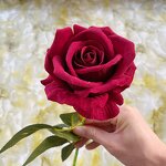 Artificial Velvet Red Roses Manufacturer - DropShipping Factory Wholesale Single