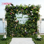 Artificial Flower Wall Backdrop Manufacturer - 8ft X 8ft Realistic Silk Mixed Soft Waterproof