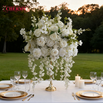 Artificial Flower Ball Manufacturer - Customized Wedding Party White Silk Table Wedding Centerpieces