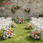 Artificial Silk Aisle Flower Runner Manufacturer - Wholesale Luxury OEM Pink & Purple Roses