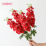 Artificial Delphinium Manufacturer - RT048 Real Touch Latex Blue White for Home Table Center Piece