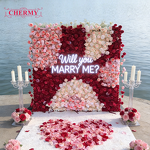 Artificial Flower Wall Backdrop Manufacturer - 8ft X 8ft Silk Wedding Event Mixed for Home Party