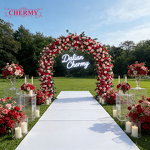 Artificial Flower Arch Manufacturer - with Stand Colorful Silk Rose Romantic Wilderly Bride Gender Reveal