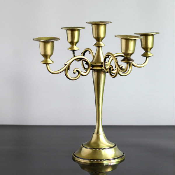 Metal Candelabra Manufacturer - 5 Arm for Weddings Table Centerpieces Taper Luxury Candles Holder