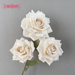 Artificial Spray Roses Manufacturer - Factory Wholesale Cheap 3 Heads Real Touch Silk White