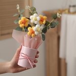 Knitted Flowers Bouquet Manufacturer - Led Small Crochet Flower for Mother's Day Valentine's Gift