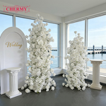 Artificial Flower Arch Manufacturer - Customize White Rose Hydrangea for Front Door Arch Event