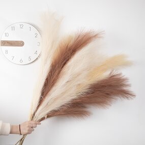 Artificial Faux Pampas Grass Manufacturer - 110cm Cream Color for Home Decor and Wedding