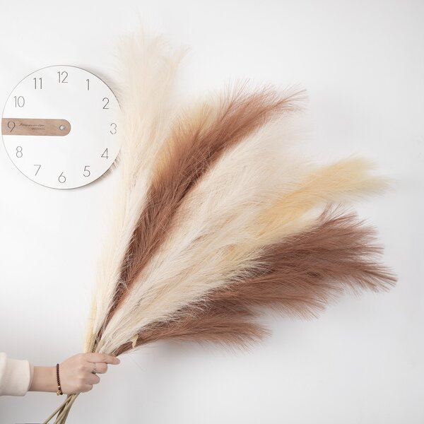 Artificial Faux Pampas Grass Manufacturer - 110cm Cream Color for Home Decor and Wedding