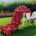 Artificial Silk Flower Runner Manufacturer - Dalian Chermy 200cm Purple for Wedding Decoration