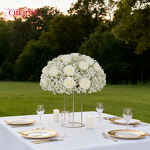 Artificial Flower Ball Manufacturer - Customized Wedding Party White Silk Table Wedding Centerpieces