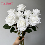 Artificial Rose Manufacturer - Dalian Chermy DC058 Red Real Touch for Home Wedding Decoration