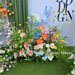 Artificial Silk Flowers Ball Manufacturer - Floor Runner 100cm Handcrafted for Graduation Table Factory Direct