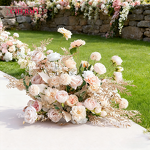 Artificial Aisle Runner Manufacturer - Wildflowers Grounded Arch for Christmas Graduation Handmade