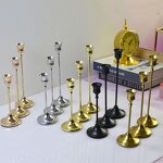 Brass Candlestick Holder Manufacturer - Antique Minimalist Long Stemmed Tapered Set Decorative Gold