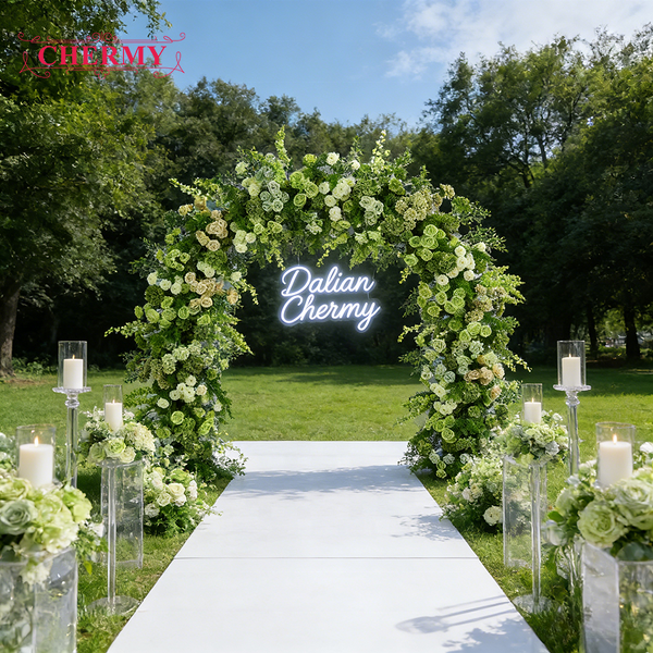 Artificial Flower Arch Manufacturer - Green Wedding Silk for Wedding Arch Arrangement Backdrop