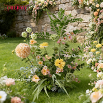 Artificial Aisle Runner Manufacturer - Wildflowers Grounded Arch for Christmas Graduation Handmade