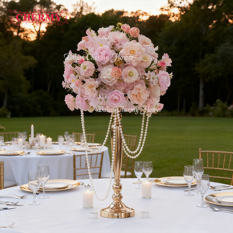 Artificial Silk Flower Ball Manufacturer - OEM Decorative for Wedding Event Table Centerpieces