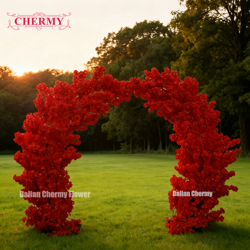 Artificial Cherry Flower Tree Manufacturer - Wholesale China Cheap Red Sakura Blossom Plants