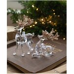 Acrylic Christmas Ornament Manufacturer - Luxury Xmas Elk Bells Angel Wings Transparent Snowflake Pendant