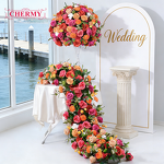 Artificial Floral Garland Manufacturer - Handmade Orange Yellow for Wedding Arch Spring Birthday Valentine's Day