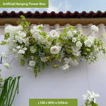 Artificial Flower Arrangement Manufacturer - CM-TW005 White Green for Wedding Aisle Backdrop