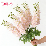 Artificial Delphinium Manufacturer - RT048 Real Touch Latex Blue White for Home Table Center Piece