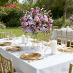 Artificial Flower Ball Manufacturer - Dalian Chermy Wedding Centerpieces Silk Rose Purple