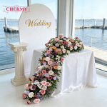 Artificial Flower Runner Manufacturer - Red Rose Flower Ball for Wedding Table Party Centerpieces