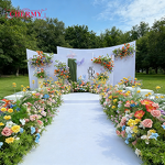 Artificial Flowers Backdrop Manufacturer - Best Selling Colour Spring for Wedding Centerpieces Aisle