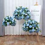 Artificial Blue Flower Ball Manufacturer - for Table Centrepiece Wedding Decoration