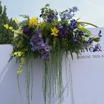 Artificial Flower Arrangement Manufacturer - CM-TW014 High Quality Floor Silk Purple Green for Wedding