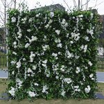 Artificial Flower Wall Panel Manufacturer - Birthday Party 3d 5d Roses Panel Roll up Curtain Fake Grass