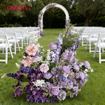 Artificial Flower Backdrop Manufacturer - Dalian Chermy Flower Forest Pink Purple Silk for Wedding Party