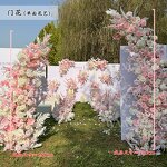Artificial Flower Row Manufacturer - CM-TW007 Custom Pink for Wedding Backdrop Arrangement