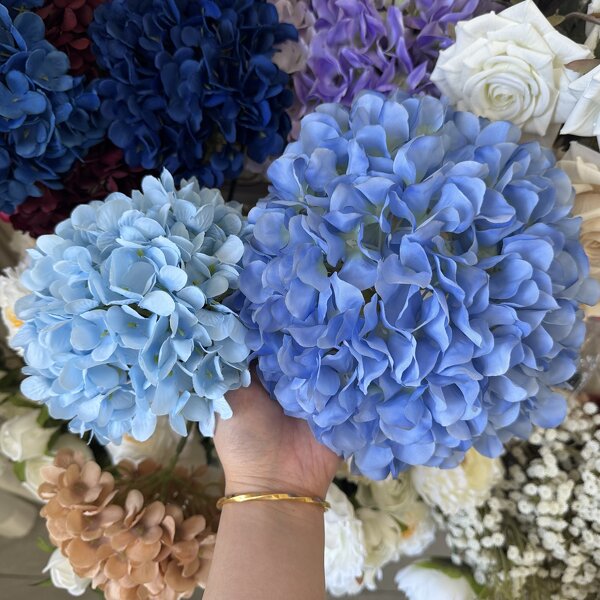 Artificial Hydrangea Manufacturer - CM-DC039 Fast Shipping Silk Large Head Blue for Wedding Centerpieces