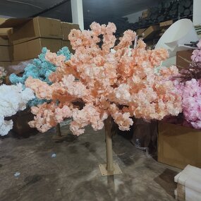 Artificial Cherry Blossom Tree Manufacturer - 4feet Small Peach Color for Indoor Wedding Centerpieces