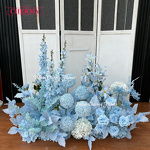 Artificial Flower Arrangement Manufacturer - TW031 Dalian Chermy Blue White for Backdrop Runner Row