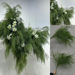 Artificial Wall Hanging Plants Manufacturer - Dalian Chermy TH1436 Hot Selling Green Plastic for Office & Party