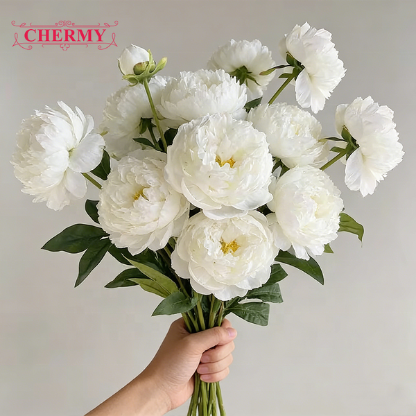 Artificial Peony Manufacturer - Dalian Chermy TH798 Realistic for Wedding Events Centerpieces