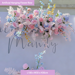 Artificial Wedding Props Manufacturer - 2026 New Blue Pink Flower Road Lead for Event Party Stage